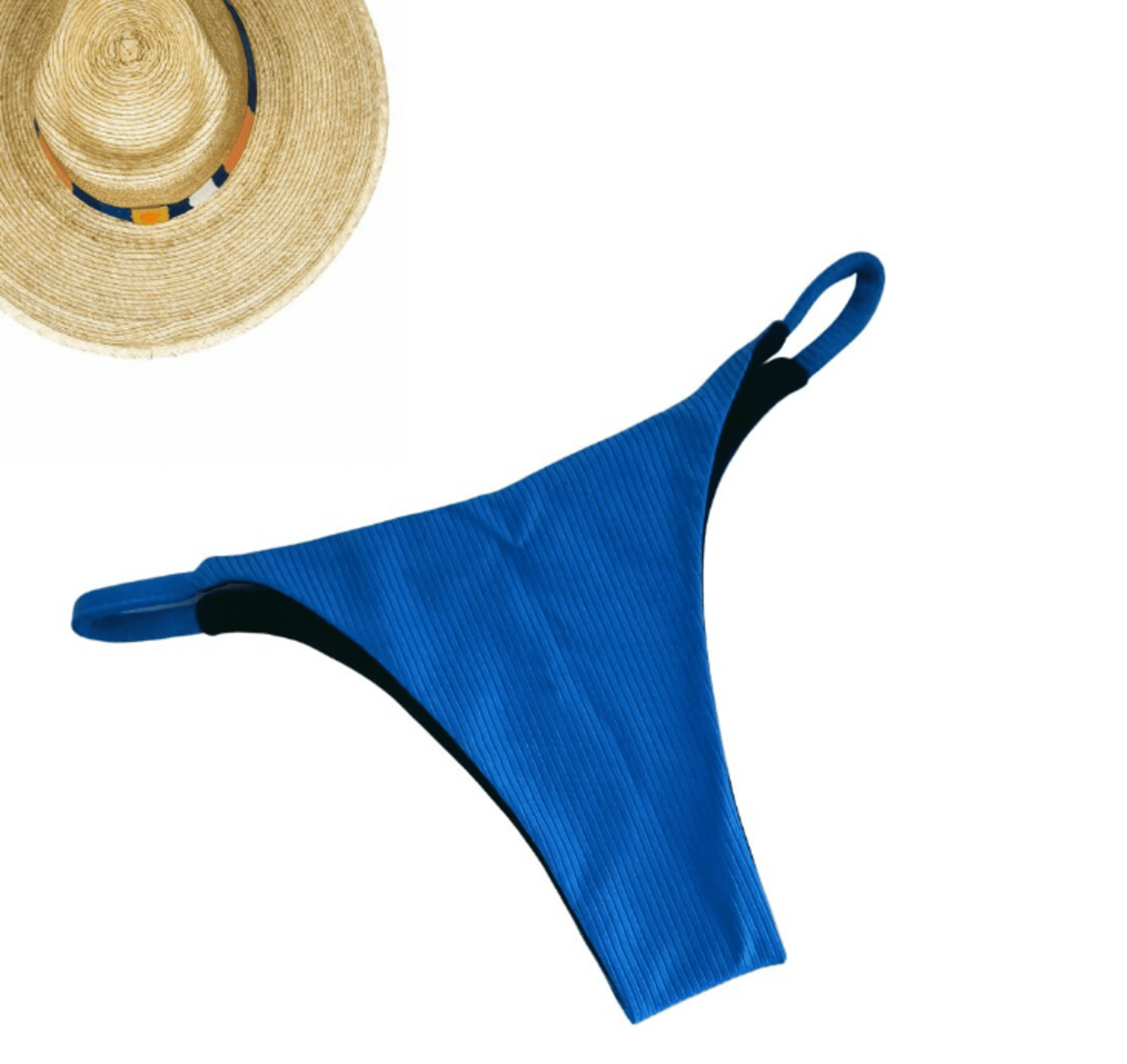Bikini Satinado Azul Marino - 4